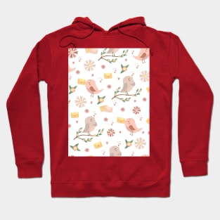 Bird Illustration Pattern Hoodie